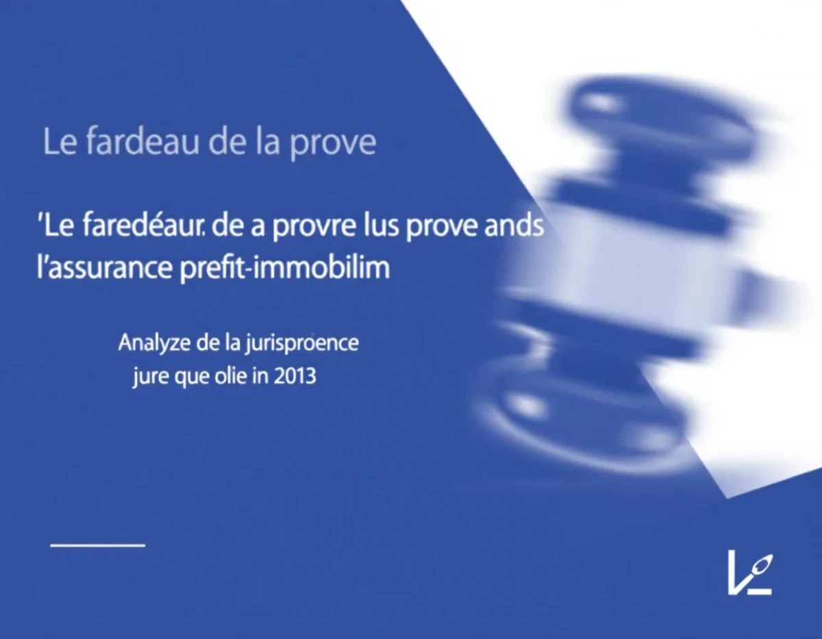 Le fardeau de la preuve dans l'assurance prêt immobilier : analyse de la jurisprudence actuelle